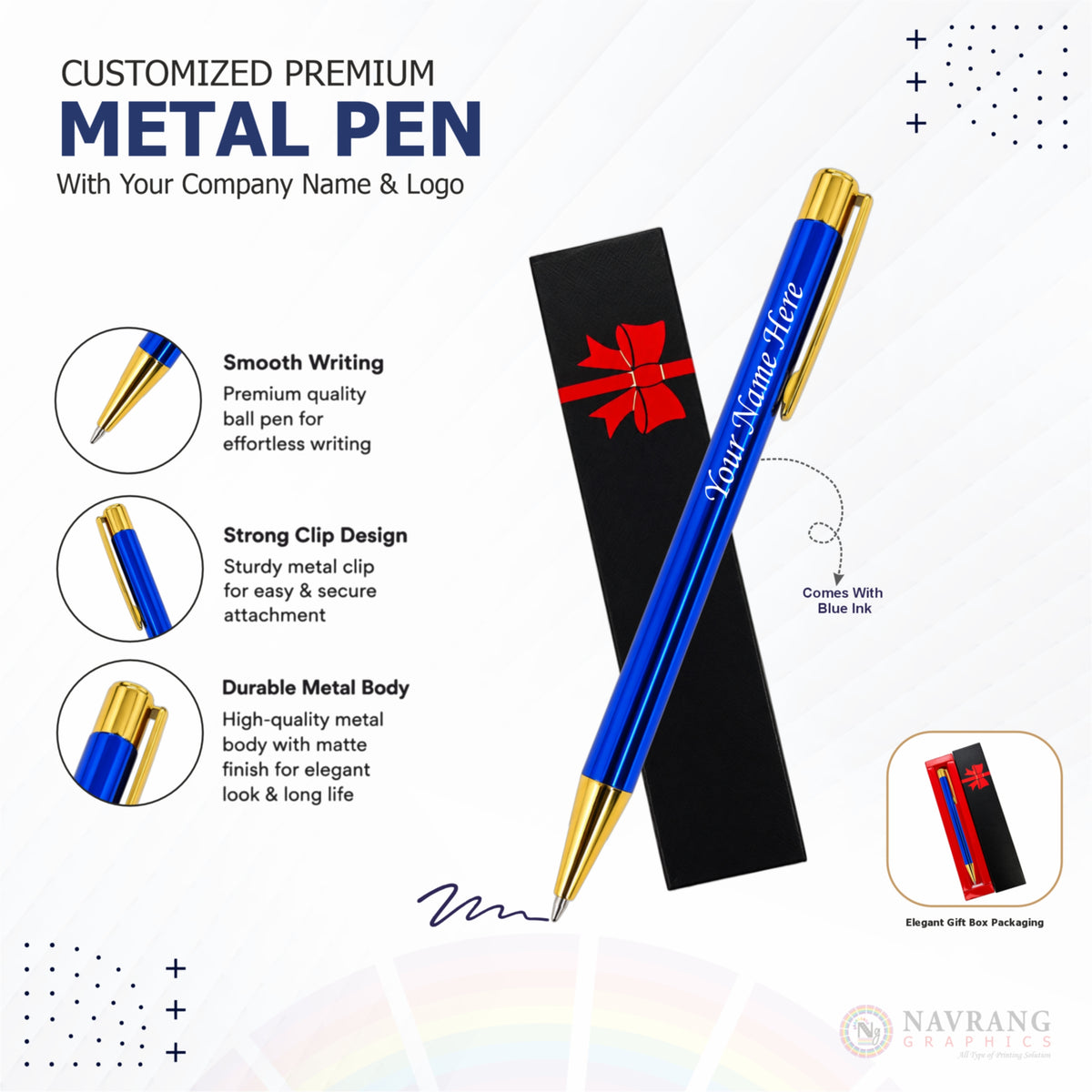 Premium Metal Pen | Best Corporate Gift | Navranggraphics.in