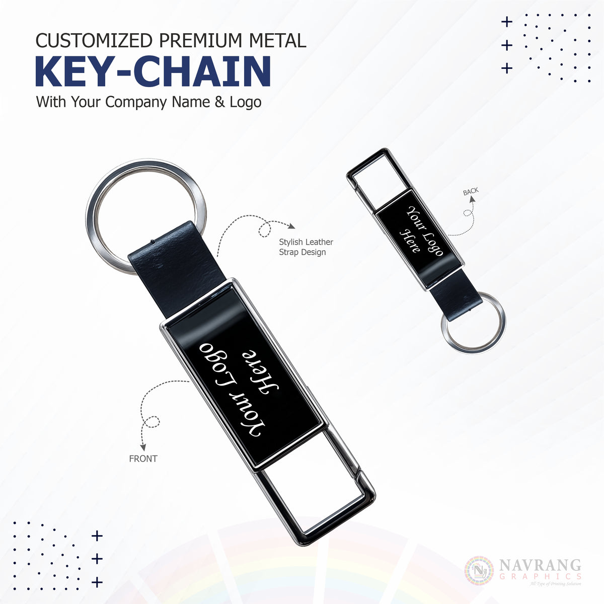 Customized Premium Executive 3 in 1 Corporate Gift Set with Company Logo – Black | Diary, Pen and Keychain | NavrangGraphics.in