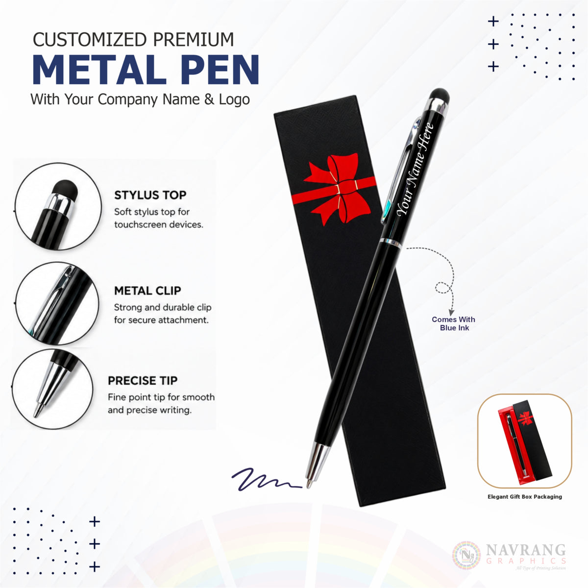 Premium Metal Pen | Best Corporate Gift | Navranggraphics.in