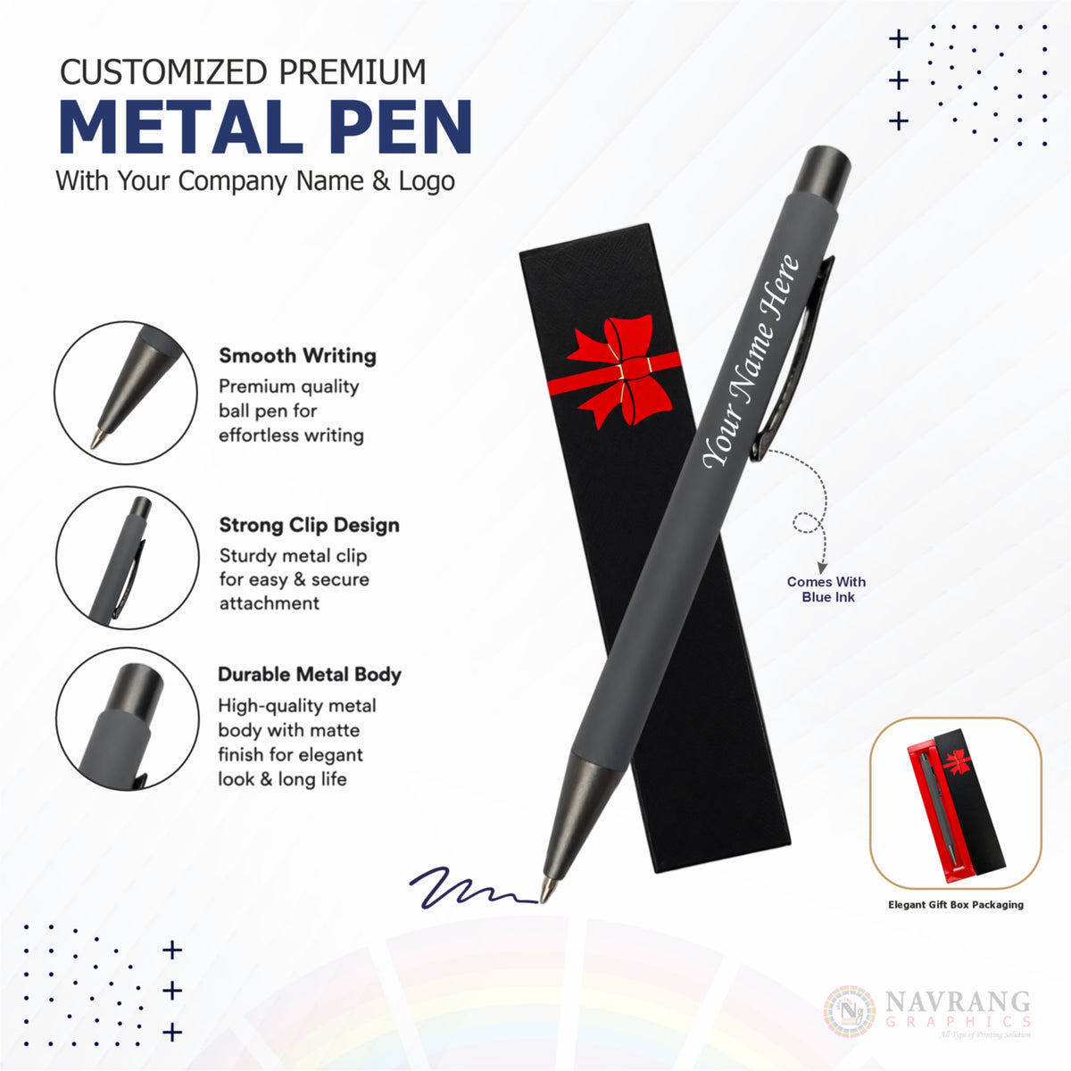 Premium Metal Pen | Best Corporate Gift | Navranggraphics.in