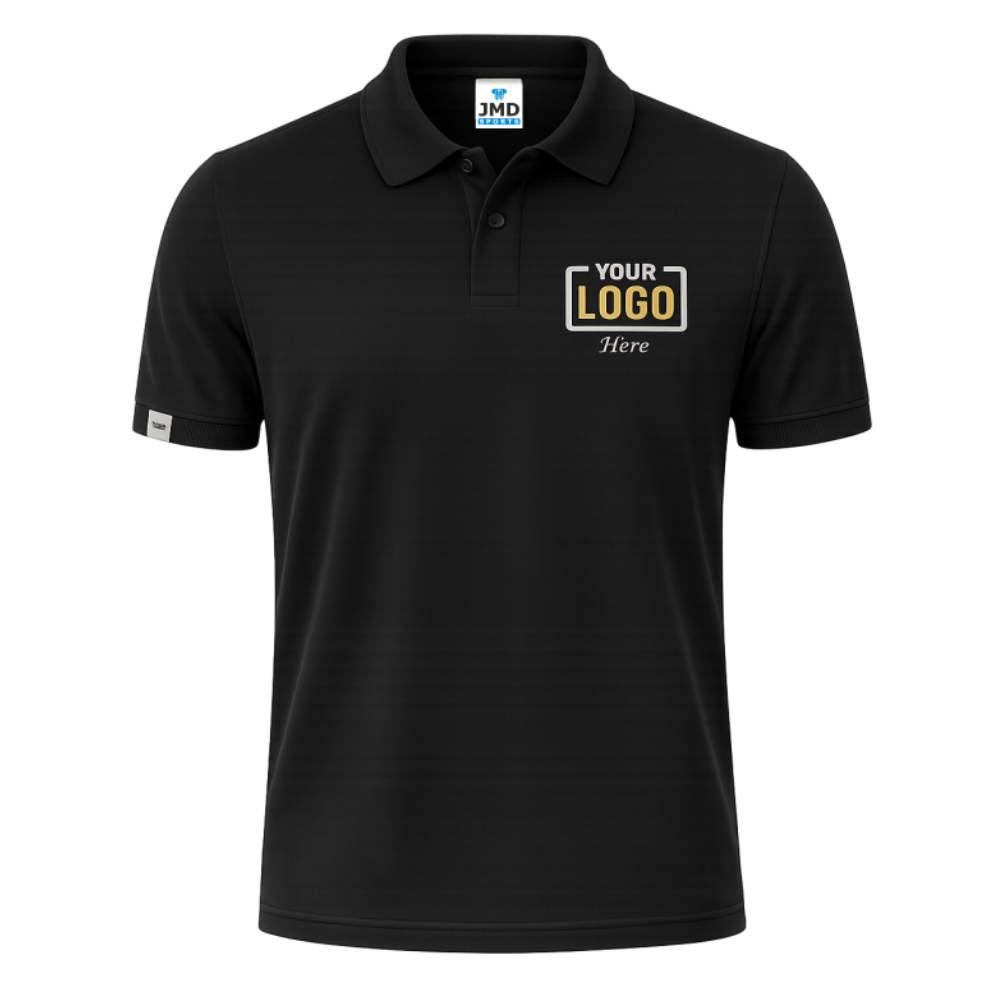 Airforce Blue Customized Polo T-Shirt With Your Company Logo | Order Logo Printed Tees | Peach Customized Polo T-Shirt With Your Company Logo | Order Logo Printed Tees | Navranggraphics.in