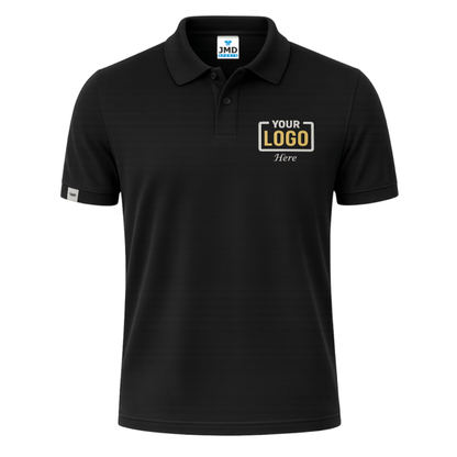 Airforce Blue Customized Polo T-Shirt With Your Company Logo | Order Logo Printed Tees | Peach Customized Polo T-Shirt With Your Company Logo | Order Logo Printed Tees | Navranggraphics.in