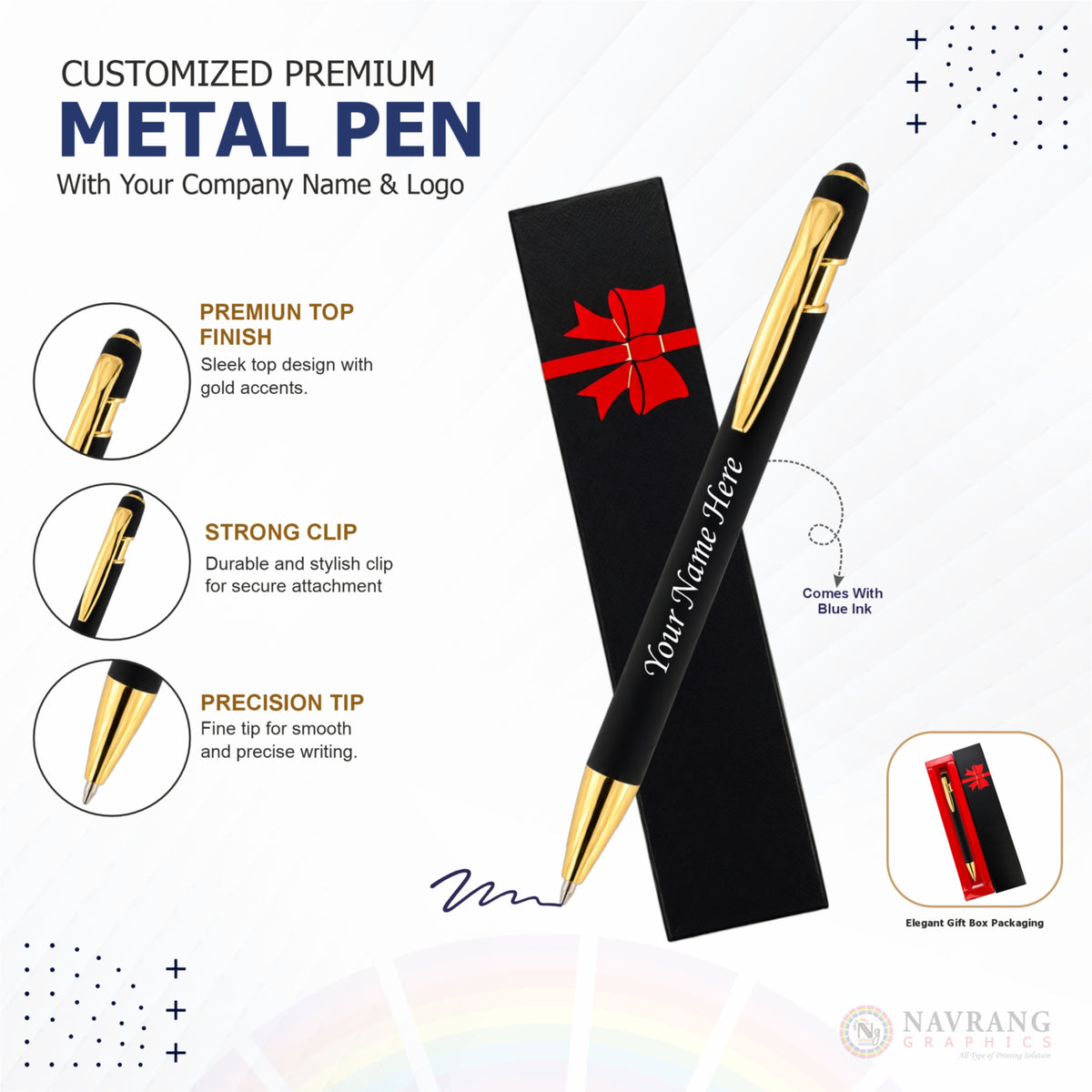 Premium Metal Pen | Best Corporate Gift | Navranggraphics.in