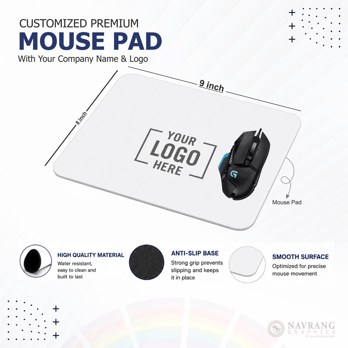 Customized Mouse Pad | Best for Corporate Gifting | Navranggraphics.in