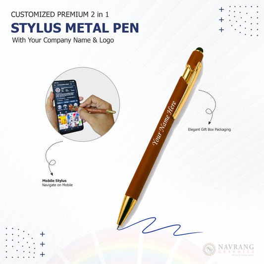 Customized Premium 4 in 1 Gift Set | Diary, Pen, Keychain & Card Holder with Company Logo | Peach Customized Polo T-Shirt With Your Company Logo | Order Logo Printed Tees | Navranggraphics.in