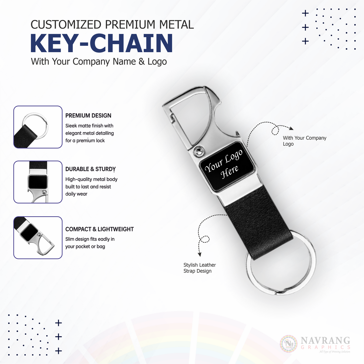 Premium Metal Keychain | Best for Corporate Gifting | Navranggraphics.in