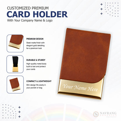 Customized Premium Executive 3 in 1 Corporate Gift Set with Company Logo | Card Holder, Pen and Keychain | NavrangGraphics.in