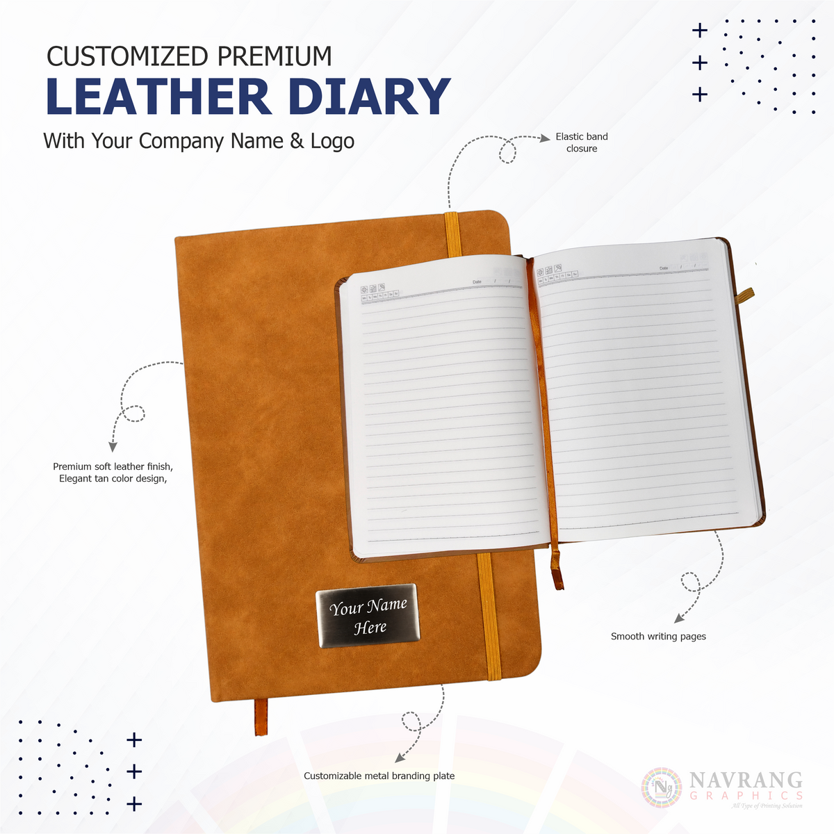 Customized Premium Executive 3 in 1 Corporate Gift Set with Company Logo | Diary, Pen and Keychain